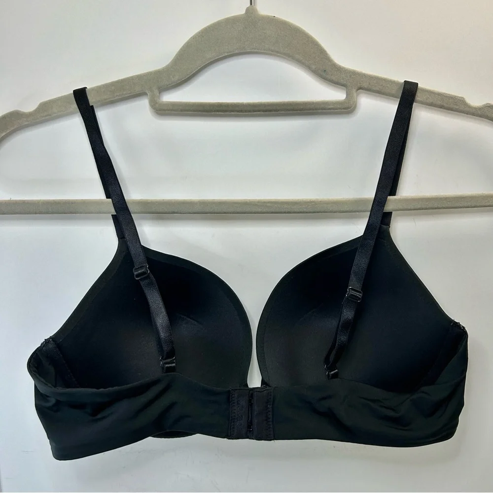 Soma Ravishing Plunge Push Up Adjustable Strap Black Bra 36B